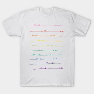 Rainbow frog lines T-Shirt